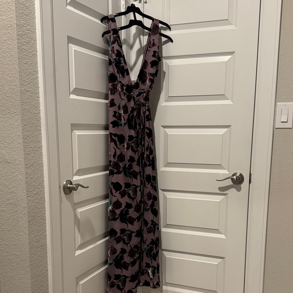 Elegant Floral Wrap Maxi Dress